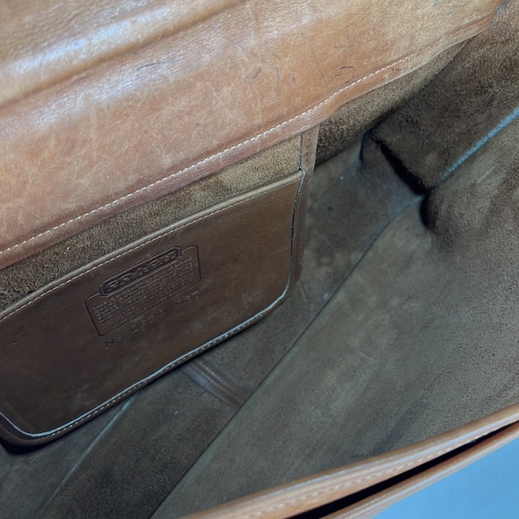 Coach Vintage Brown Leather Briefcase Bag - Made in USA - Heavily Distressed - Picture 3 of 16